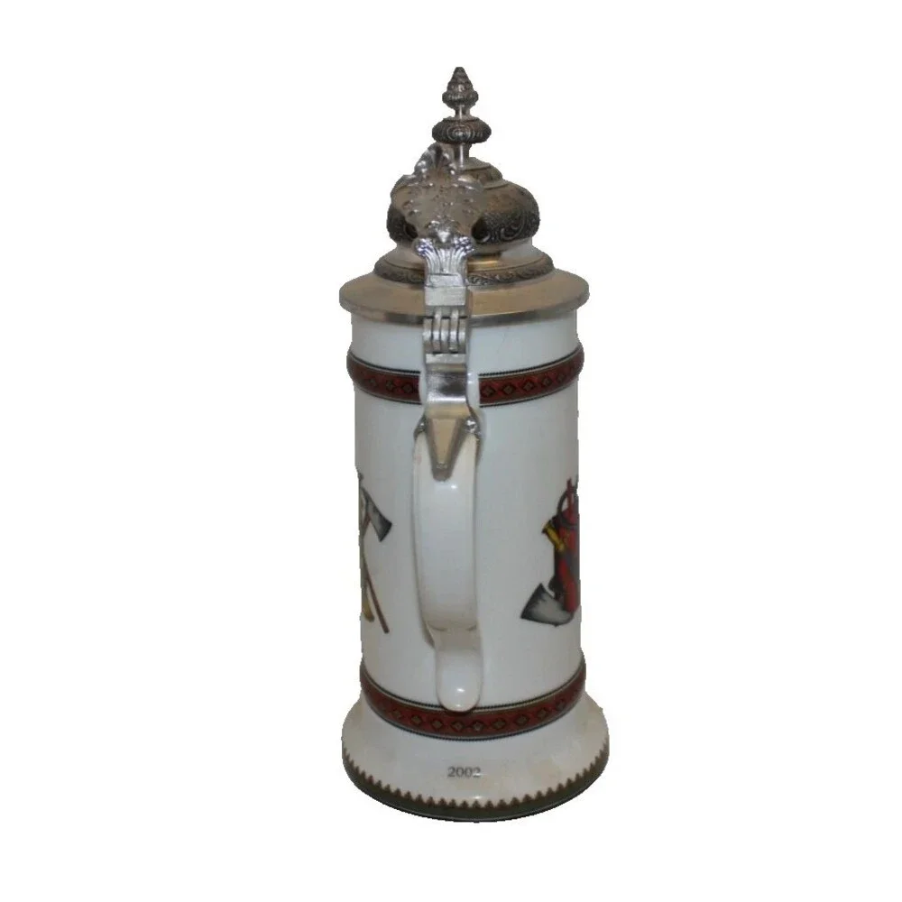 Vintage 2002 Schrobenhausen Germany Beer Stein Firefighter